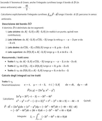 Verificare il Teorema di Green 2 