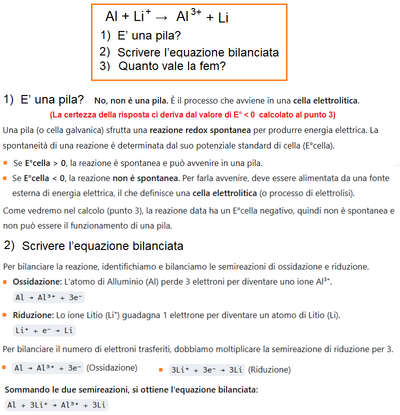 Analisi di una reazione chimica e pila 1