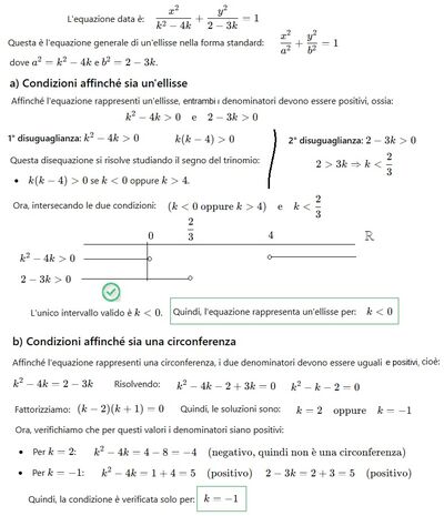 Equazione ellisse e circonferenza 