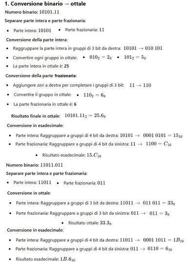 conversione ottale ed esadecimale 1