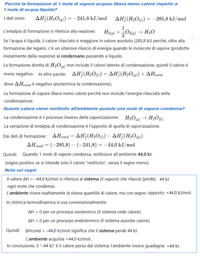 Esercizio 56 Calore rilasciato vapore condensazione esercizio chimica 