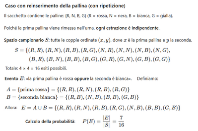 Probabilità estrazione palline 1 