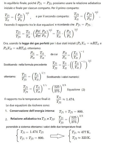 Temperatura finale gas ideale 2