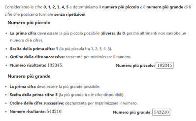 Numero minore e numero maggiore