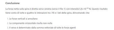 Forza magnetica su spira tra fili   4