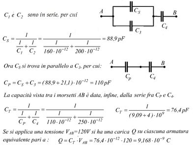 Calcolo della capacità equivalente di un sistema di condensatori    www.edutecnica.it