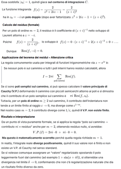 312 2   Integrale di 1 (1+sinx) divergente 