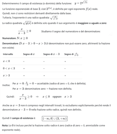 Es. 94  Determinazione campo esistenza funzione esponenziale png
