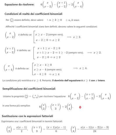 Equazione combinatoria 1