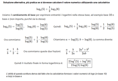 Semplificazione logaritmica avanzata png