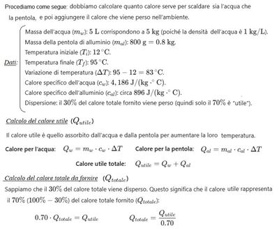 Esercizio calorimetria con soluzione errata 1