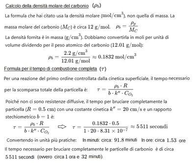 Tempo di combustione grafite 2