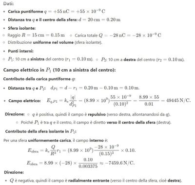 Campo Elettrico sfera 2