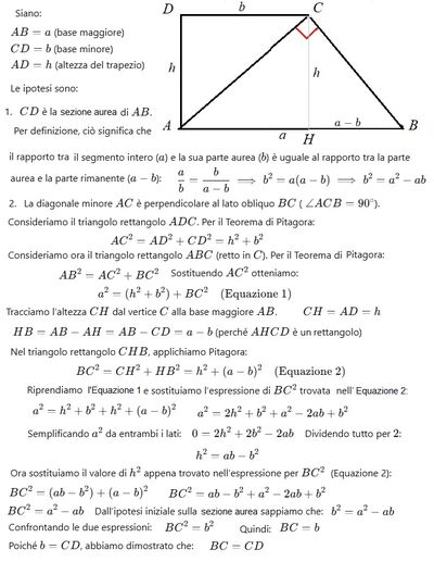 Dimostazione sezione aurea