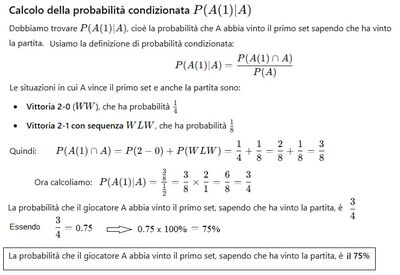 Probabilità vittoria tennis 2 