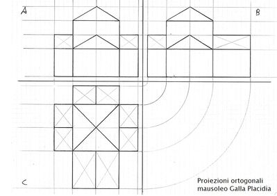 mausoleo Galla Placidia proiezioni ortogonali 2