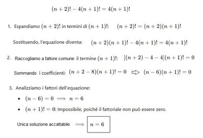 equazione fattoriale