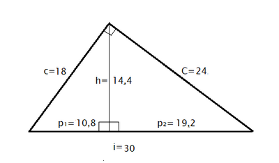 triangolo rettangolo teorema di Pitagora 2