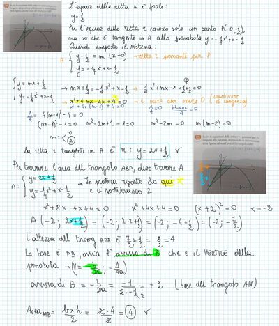 258   parabola  rette tangenti r e s area triangolo ABP