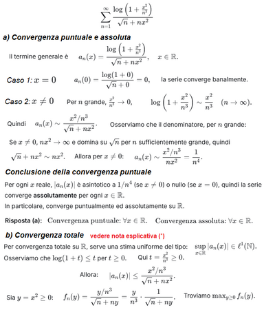 223 a1   Analisi della convergenza di una serie matematica