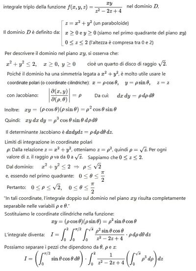 Integrale triplo con paraboloide 1