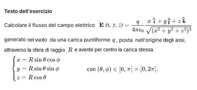 Calcolo flusso campo elettrico 