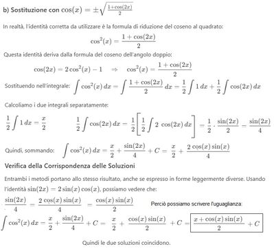 Integrale indefinito per parti e per sostituzione 2