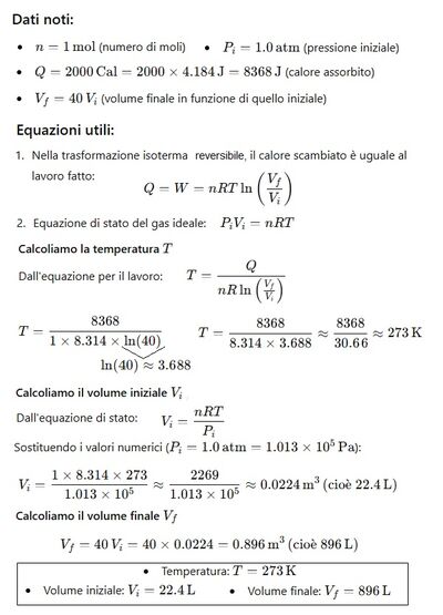 Trasformazione isoterma   volumi