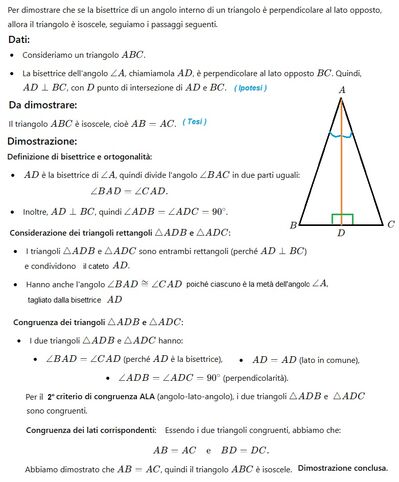 Bisettrice e triangolo isoscele 