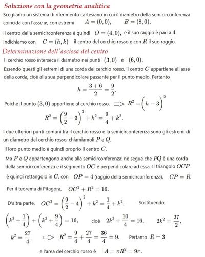 Calcolo area cerchio rosso 2 