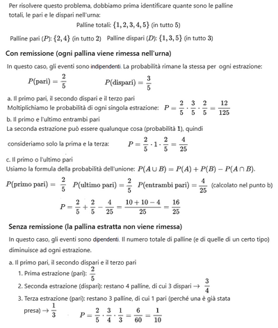 Probabilità 5 palline 2