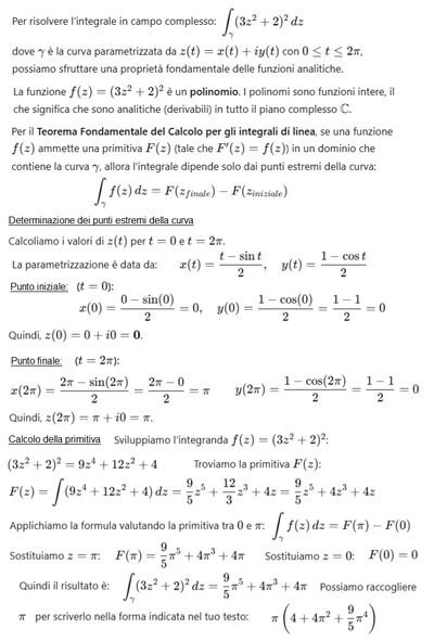 Integrale complesso n 5 soluzione