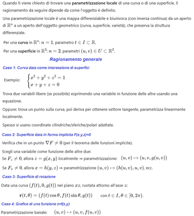 Parametrizzazione locale come procedere1
