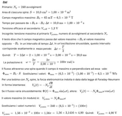 Es 68 cap 23 N A Soluzione esercizio trasformatore fisica 1