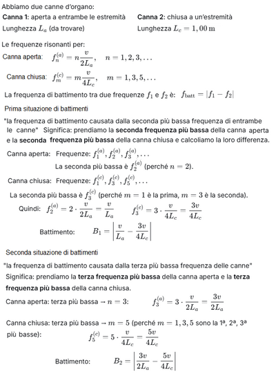 Calcolo lunghezza canna organo aperta 1