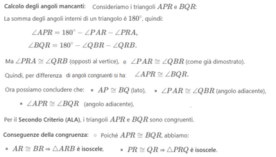 Dimostrazione triangoli isosceli in geometria 2 