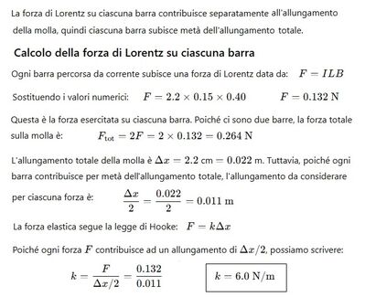 Forza molla circuito magnetico 