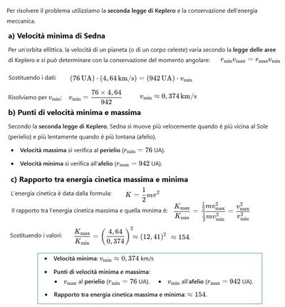 Orbita e Velocità di Sedna 1 