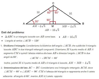 Triangolo isoscele angolo 120° 1