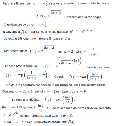 Serie di Laurent per funzione esponenziale 1