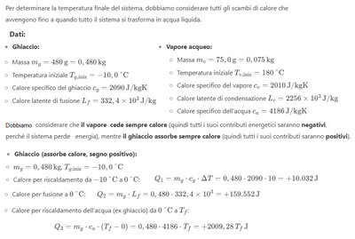 Temperatura di equilibrio ghiaccio vapore acqueo 1