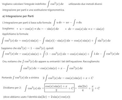 Integrale indefinito per parti e per sostituzione 1