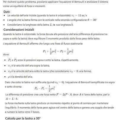 Lastra e flusso d'aria 1