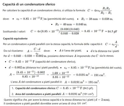 Condensatore sferico