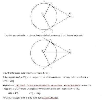 Teorema delle tangenti a una circonferenza da un punto esterno 2