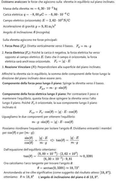 Angolo di inclinazione del piano 2