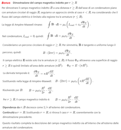 Dimostrazione campo magnetico in condensatore 2 