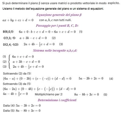 Equazione piano parallelo N 186 senza matrice 1
