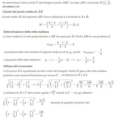 Vertice triangolo noto il circocentro 1