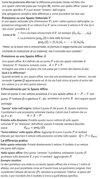 Spazio vettoriale e spazio affine